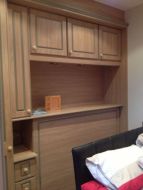 Bed head with top cupboards