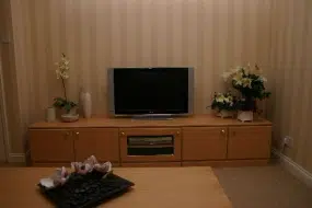 Entertainment cabinet made to the clients sizes and colour